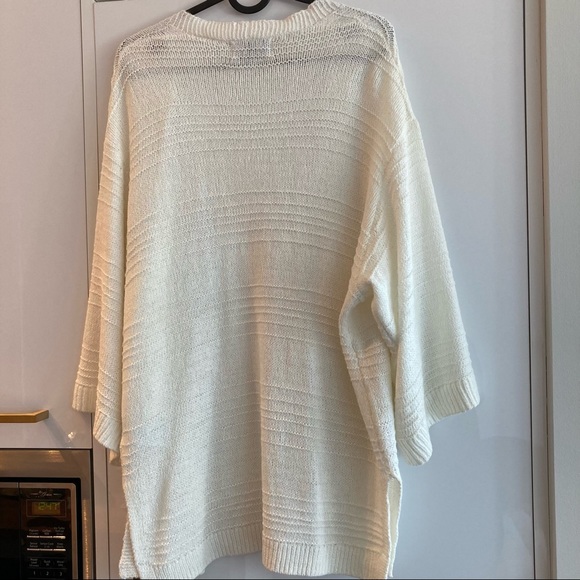 👚NWT Old Navy textured open front cardigan in white 👚 - Picture 4 of 6